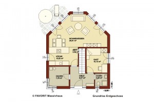 Creativ Sun 134 Erdgeschoss Grundriss 1020x680pxl
